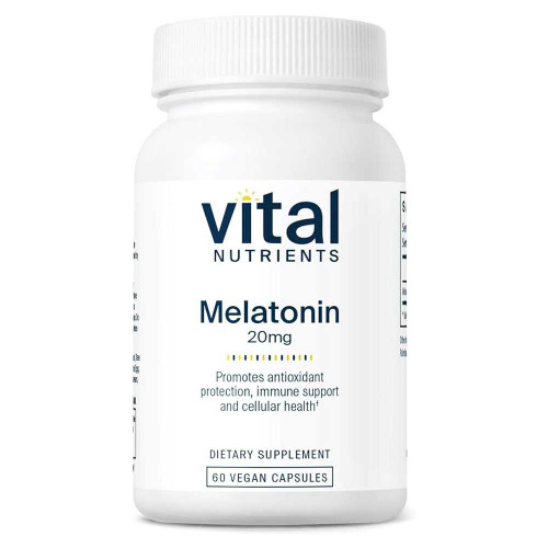 Vital Nutrients Melatonin 20 mg 60 vegan capsule bottle