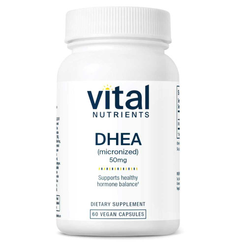 Vital Nutrients DHEA (micronized) 50 mg 60 vegan capsule bottle