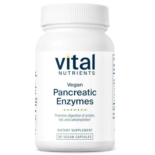 Vital Nutrients Vegan Pancreatic Enzymes 90 vegan capsule bottle