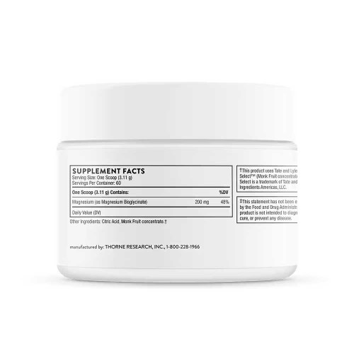 Thorne Magnesium Bisglycinate - NSF Certified for Sport - 7.98 oz THR06442 BeautifiedYou.com
