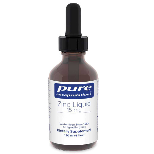 Pure Encapsulations Zinc Liquid 15 mg 120 ml dropper bottle