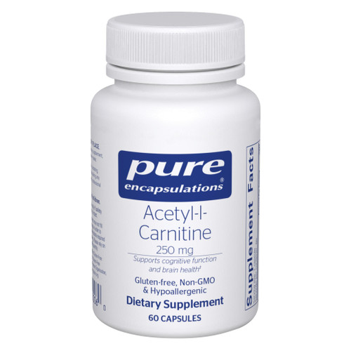 Pure Encapsulations Acetyl-L-Carnitine 250mg - 60 Capsules PURE00060 BeautifiedYou.com