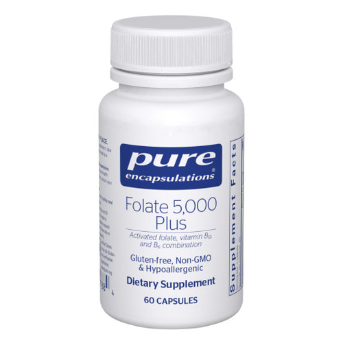 Pure Encapsulations Folate 5000 Plus - 60 Capsules PURE17884 BeautifiedYou.com