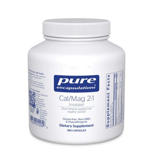 Pure Encapsulations Cal/Mag (Malate) 2:1 - 180 Capsules PURE12940 BeautifiedYou.com