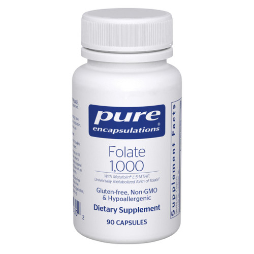 Pure Encapsulations Folate 1000 - 90 Capsules PURE14302 BeautifiedYou.com
