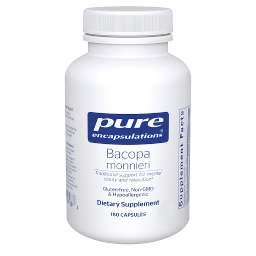 Pure Encapsulations Bacopa monnieri 180 capsule bottle