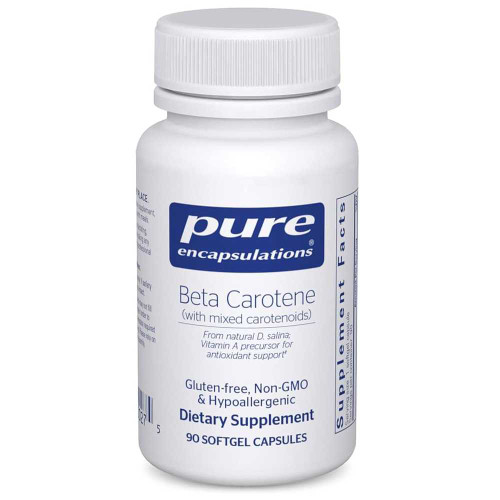 Pure Encapsulations Beta Carotene - 90 Softgels PURE00275 BeautifiedYou.com