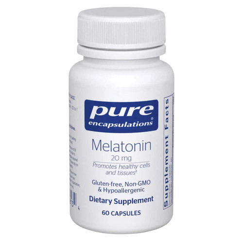 Pure Encapsulations Melatonin 20 mg 60 capsule bottle