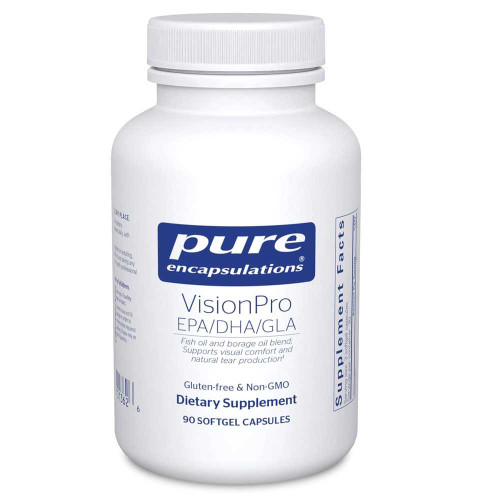 Pure Encapsulations VisionPro EPA/DHA/GLA 90 softgel bottle