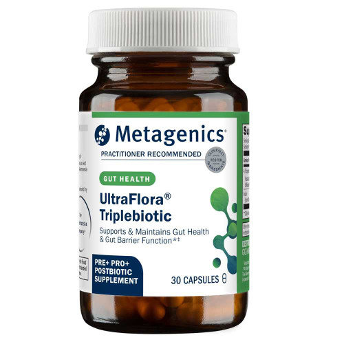 Metagenics UltraFlora Triplebiotic 30 capsules bottle