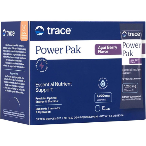 Trace Minerals Electrolyte Stamina Power Pak Acai Berry Flavor 30 packets box