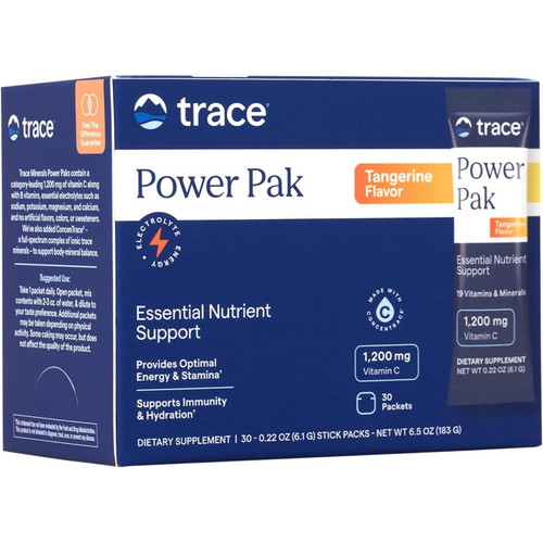 Trace Minerals Electrolyte Stamina Power Pak Tangerine Flavor 30 packets box