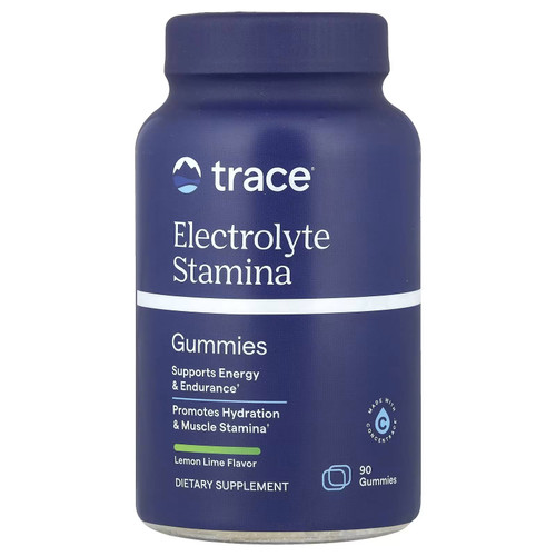 Trace Minerals Electrolyte Stamina Gummies Lemon Lime Flavor 90 gummies bottle