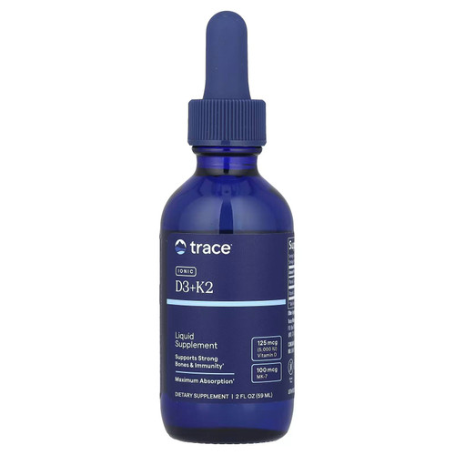 Trace Minerals Ionic Vitamin D3 + K2 - 59 mL TRMS06715 39.99