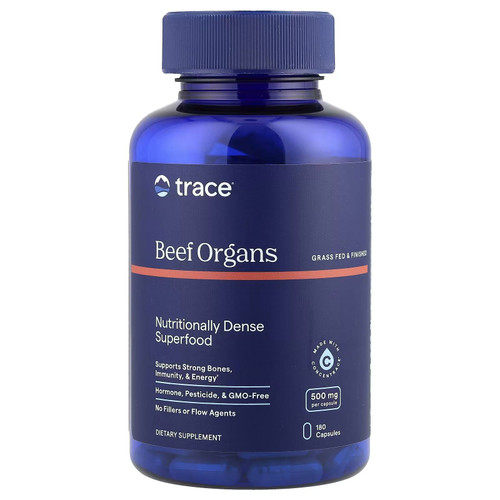 Trace Minerals Beef Organs 180 capsule bottle