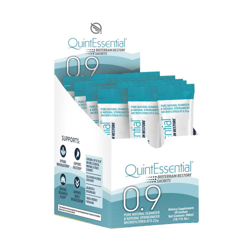 Quicksilver Scientific QuintEssential 0.9 Isotonic 30 sachet display box