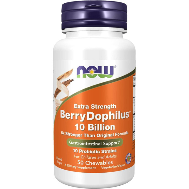 NOW Foods Berry Dophilus Extra Strength - 50 Chewables NWFD29232 24.99