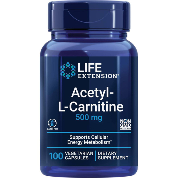 Life Extension Acetyl-L-Carnitine 500mg - 100 Capsules LFEX52415 32.99