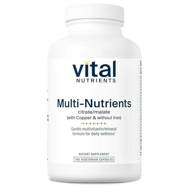 Vital Nutrients Multi-Nutrients 2 Citrate/Malate Formula - 180 Capsules VNT31112 BeautifiedYou.com