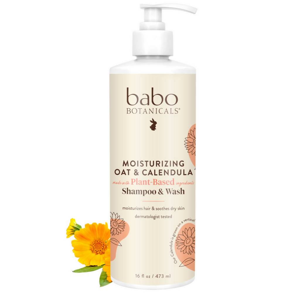 Babo Botanicals Moisturizing Baby Shampoo Wash - Oatmilk Calendula 22$