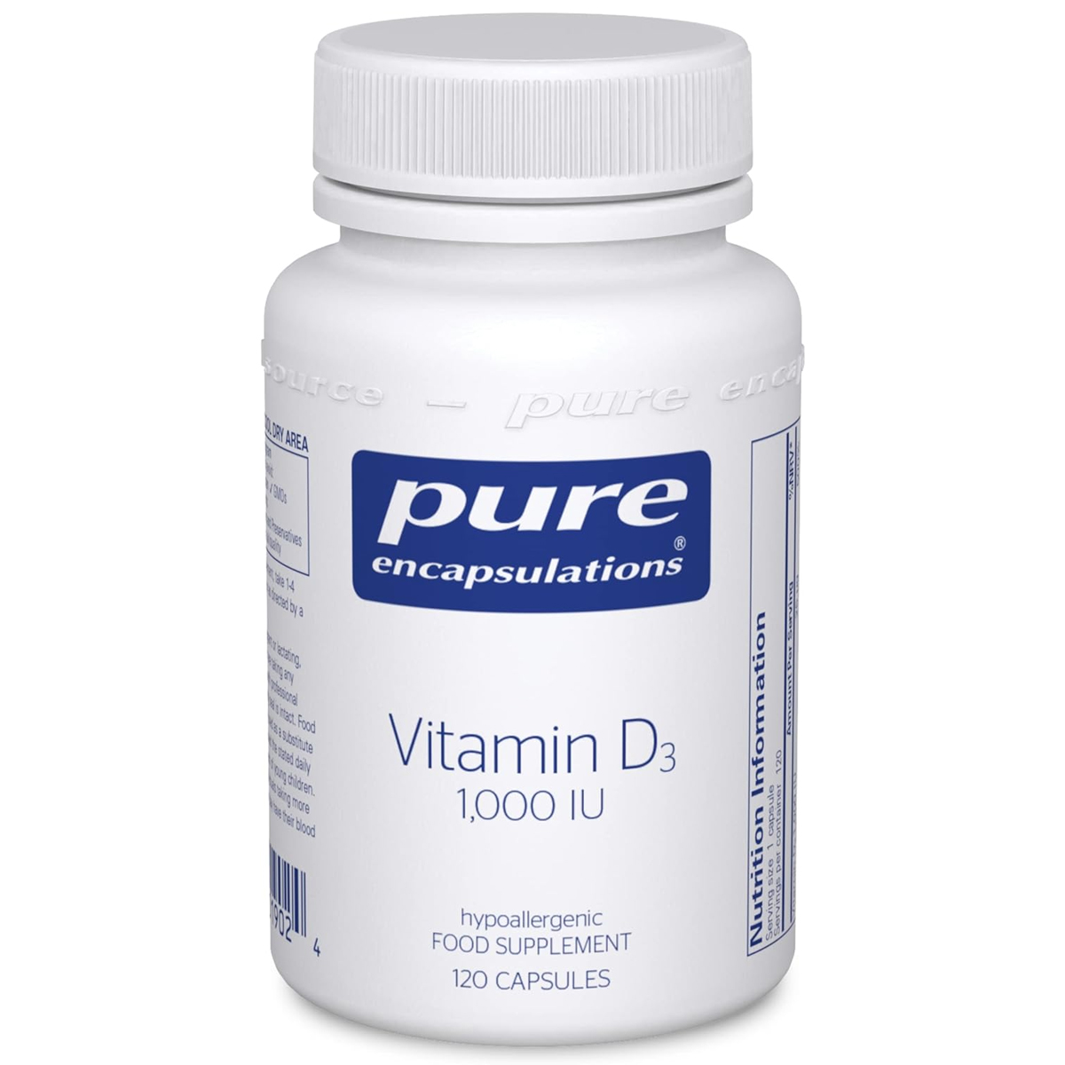 Pure Encapsulations Vitamin D3 25 mcg (1000 IU)