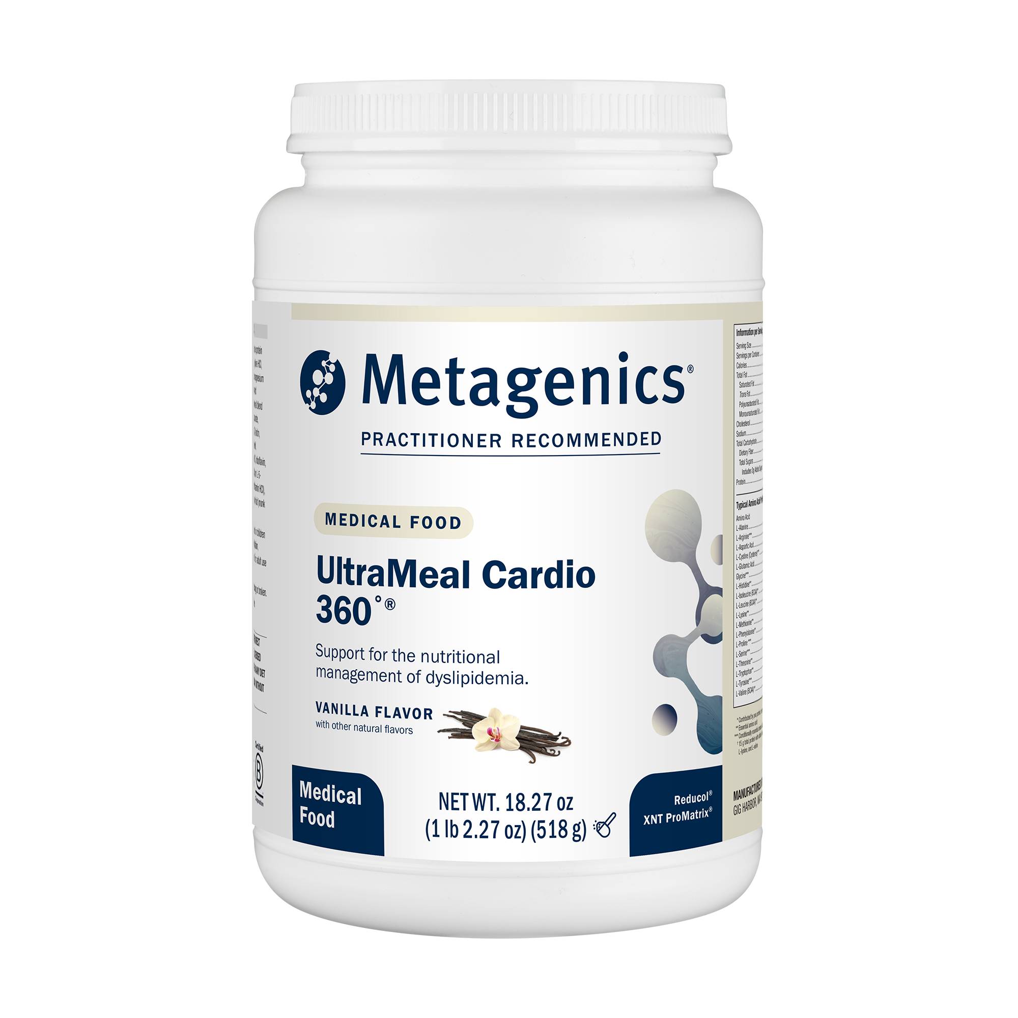 Metagenics UltraMeal Cardio 360 Pea and Rice Protein 72$