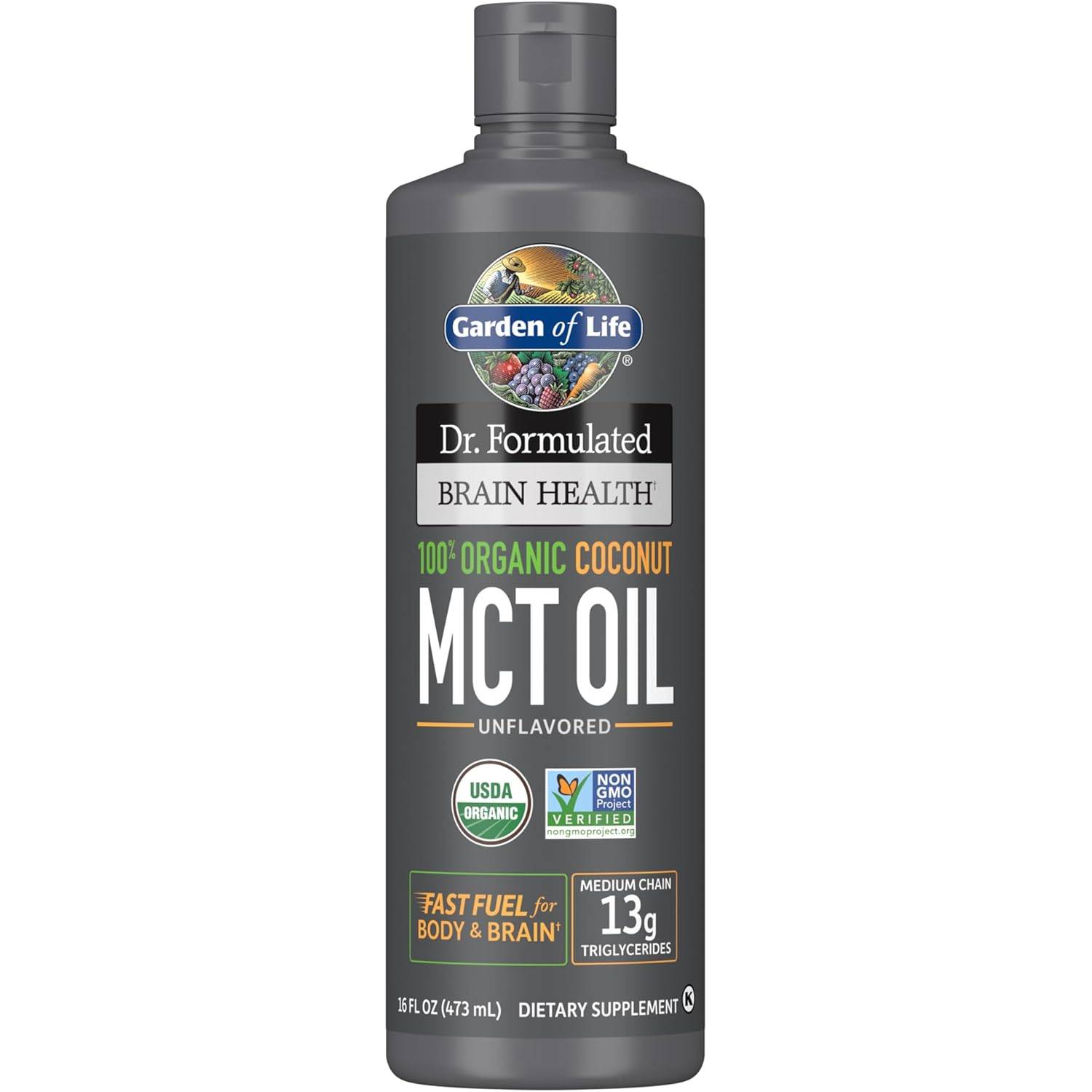 Garden of Life Dr Formulated Brain Health 100 Organic Coconut MCT Oil - 946 Milliliters 26$