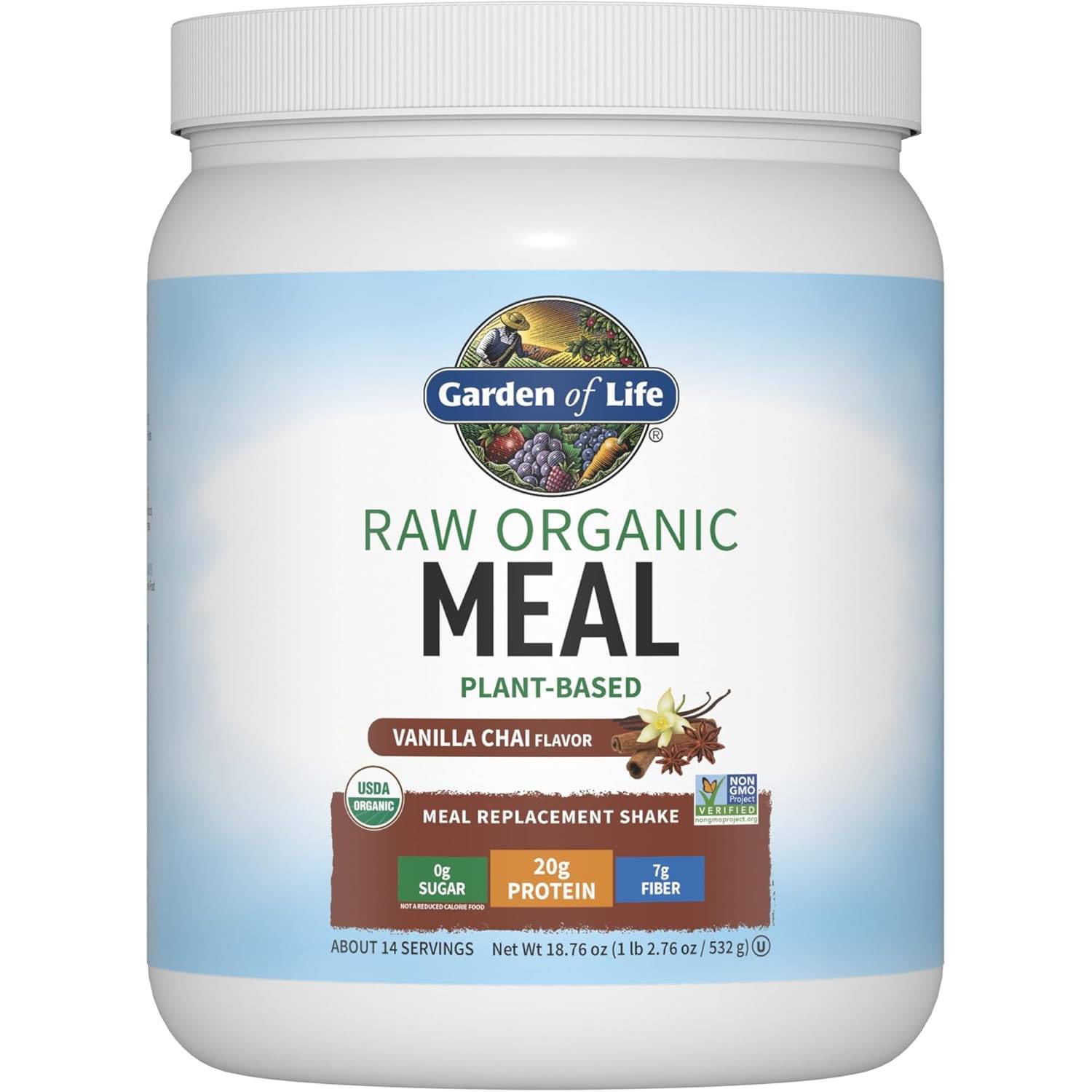 Garden of Life RAW Organic Meal - Plant-Based Vanilla Chai