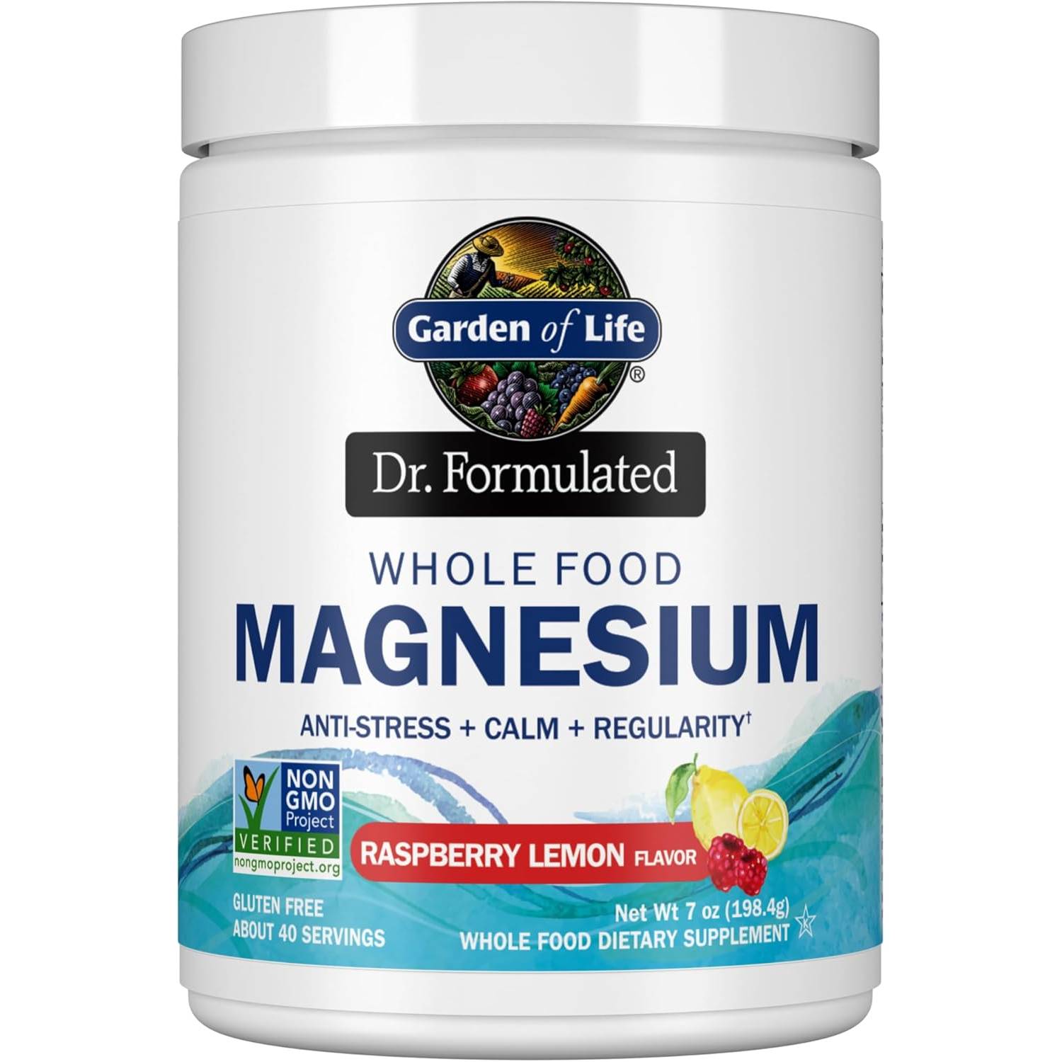 Garden of Life Dr. Formulated Whole Food Magnesium Raspberry-Lemon