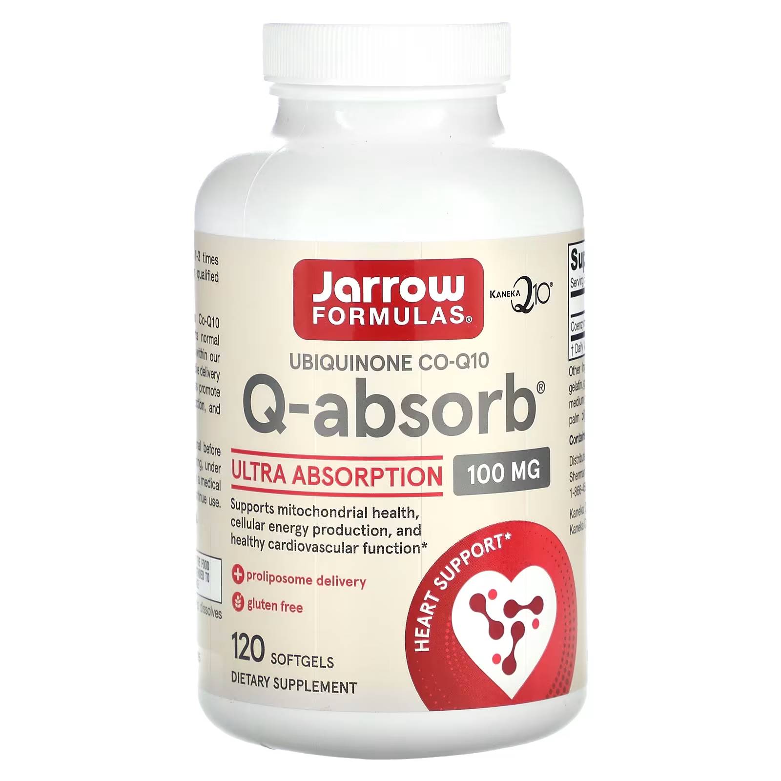 Jarrow Formulas Q-Absorb Co-Q10 100mg 60$