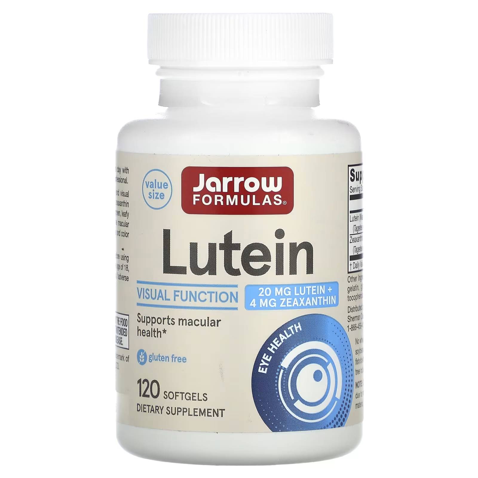 Jarrow Formulas Lutein 20mg 40$