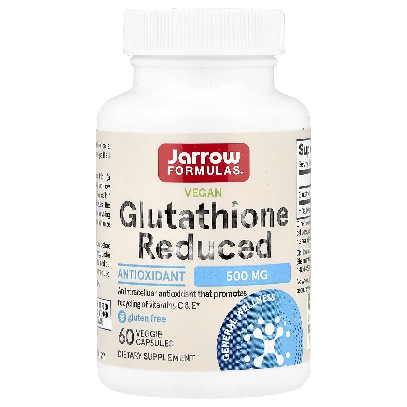 Jarrow Formulas Reduced Glutathione 500mg 48$