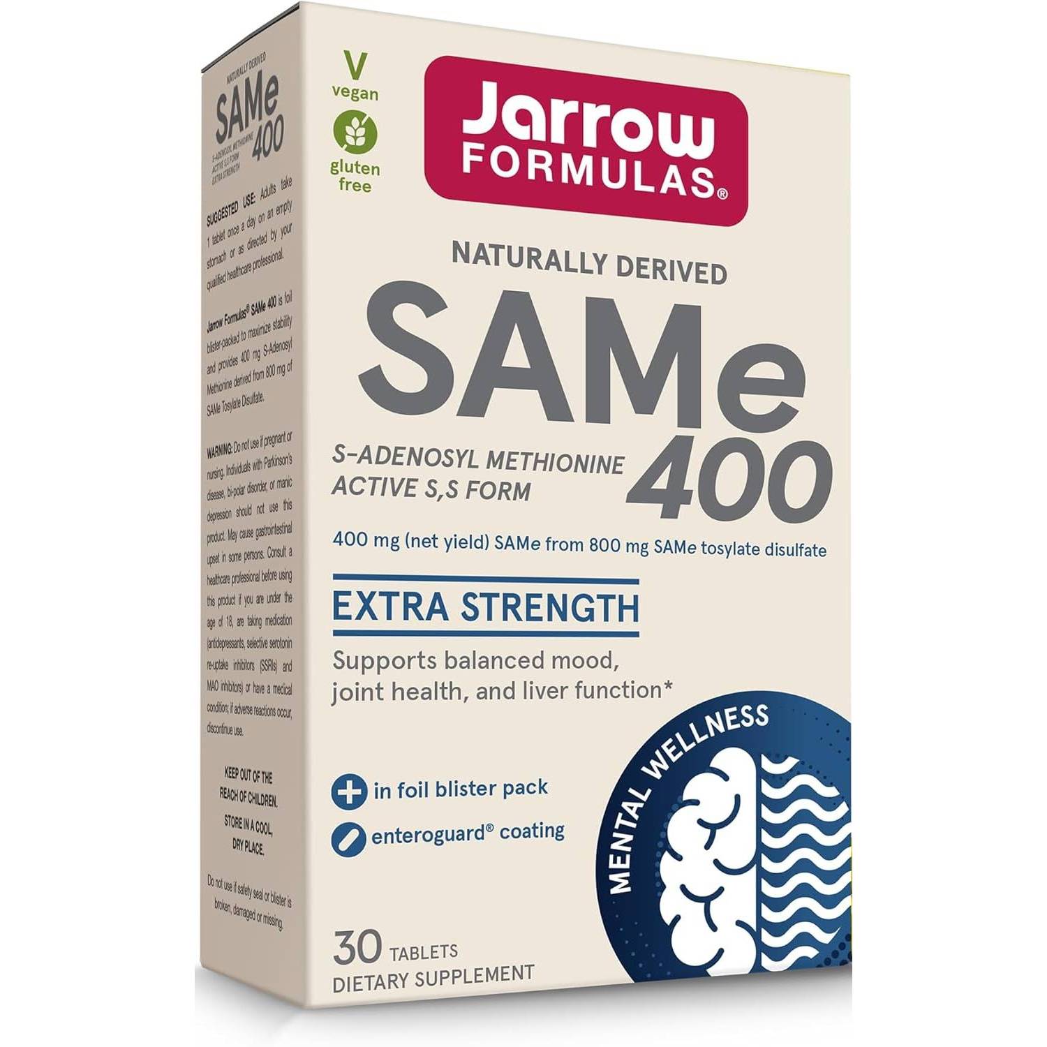 Jarrow Formulas SAM-e 400mg 59$