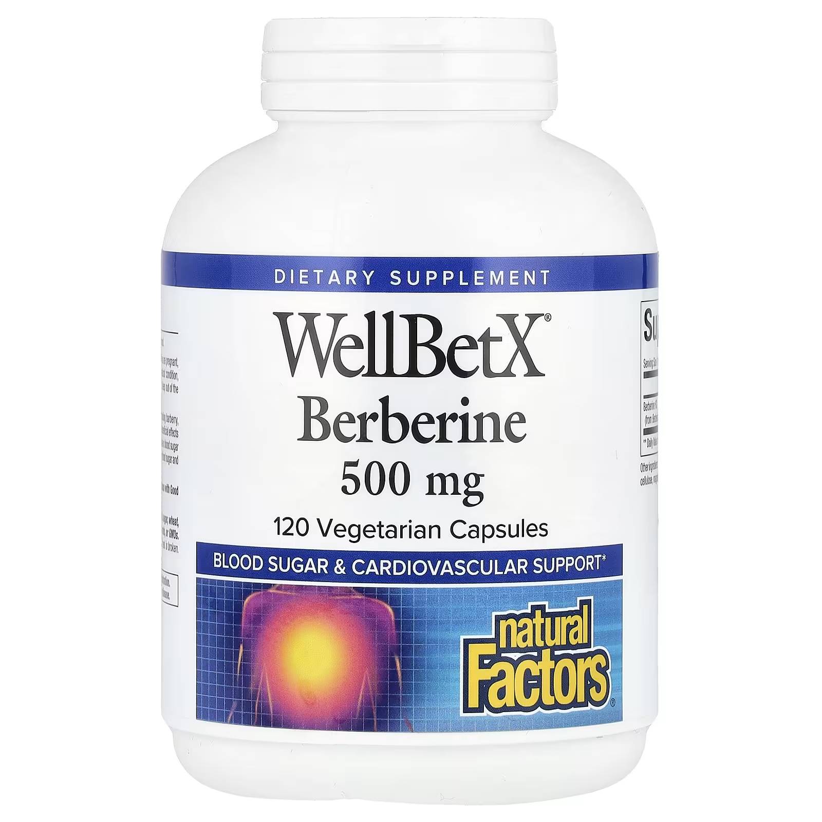 Natural Factors WellBetX Berberine 500 mg 50$
