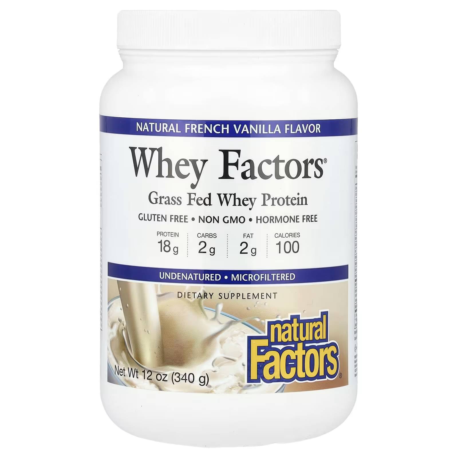 Natural Factors Whey Factors Protein Powder - French Vanilla 29$
