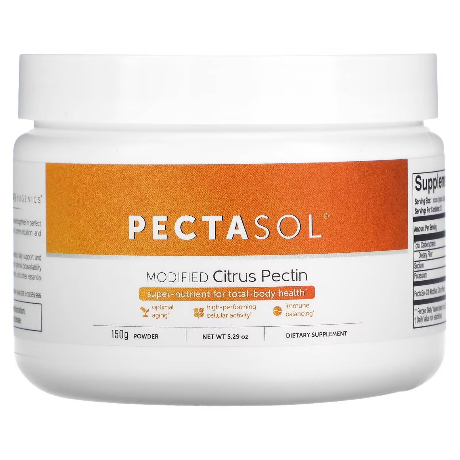 EcoNugenics PectaSol-C Modified Citrus Pectin Unflavored Powder