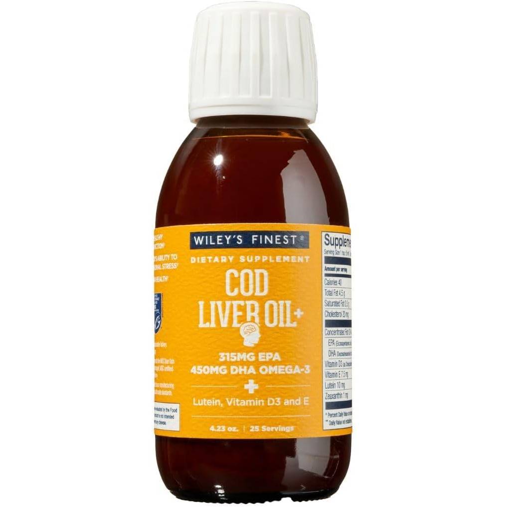 Wileys Finest Fish Oils Wild Norwegian Cod Liver Oil+ Orange Bliss Flavor