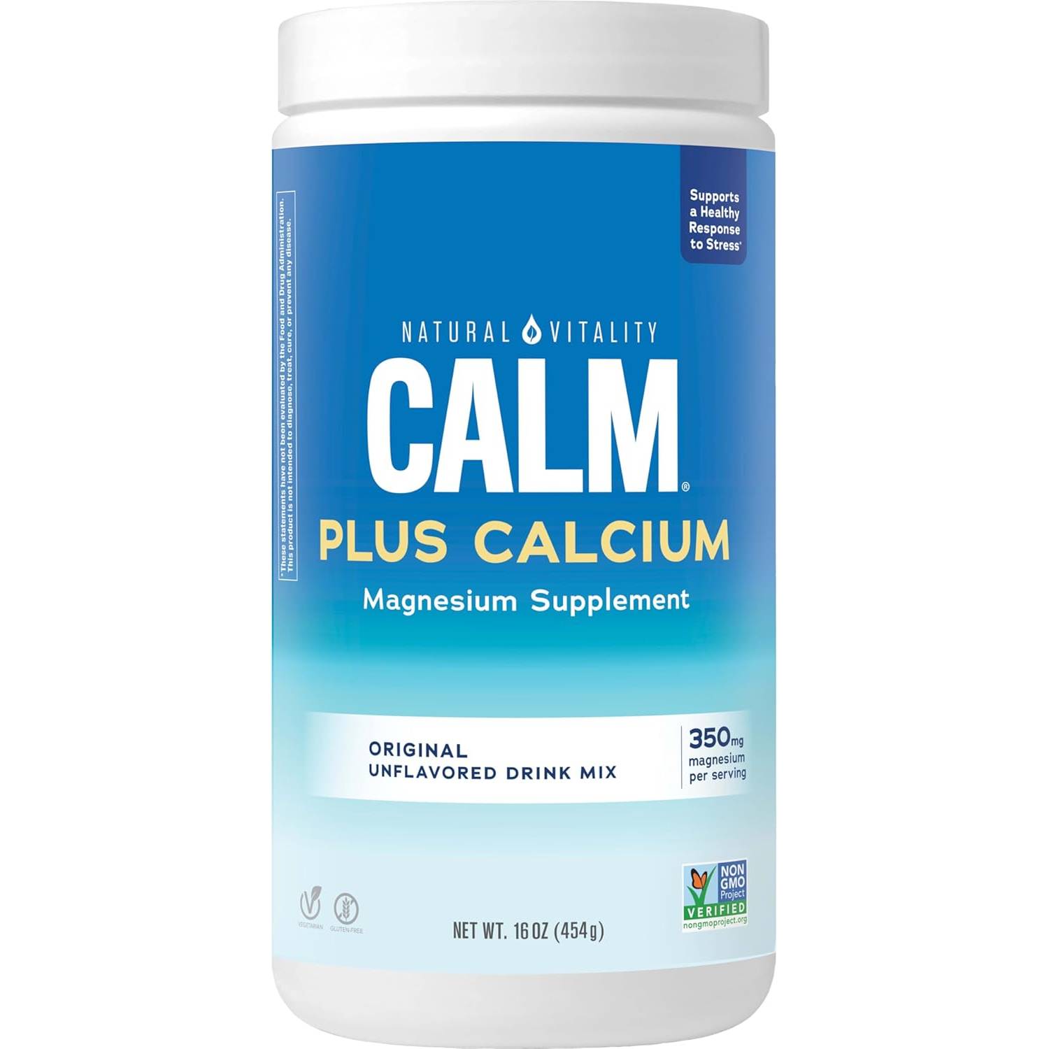 Natural Vitality CALM Plus Magnesium Citrate & Calcium Powder
