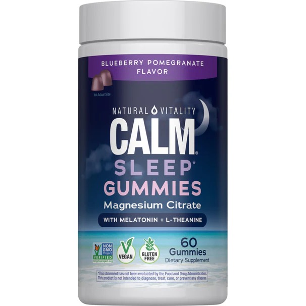 Natural Vitality CALM Sleep Magnesium Citrate & Melatonin Gummies