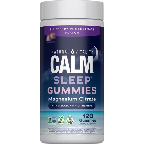Natural Vitality CALM Sleep Magnesium Citrate & Melatonin Gummies