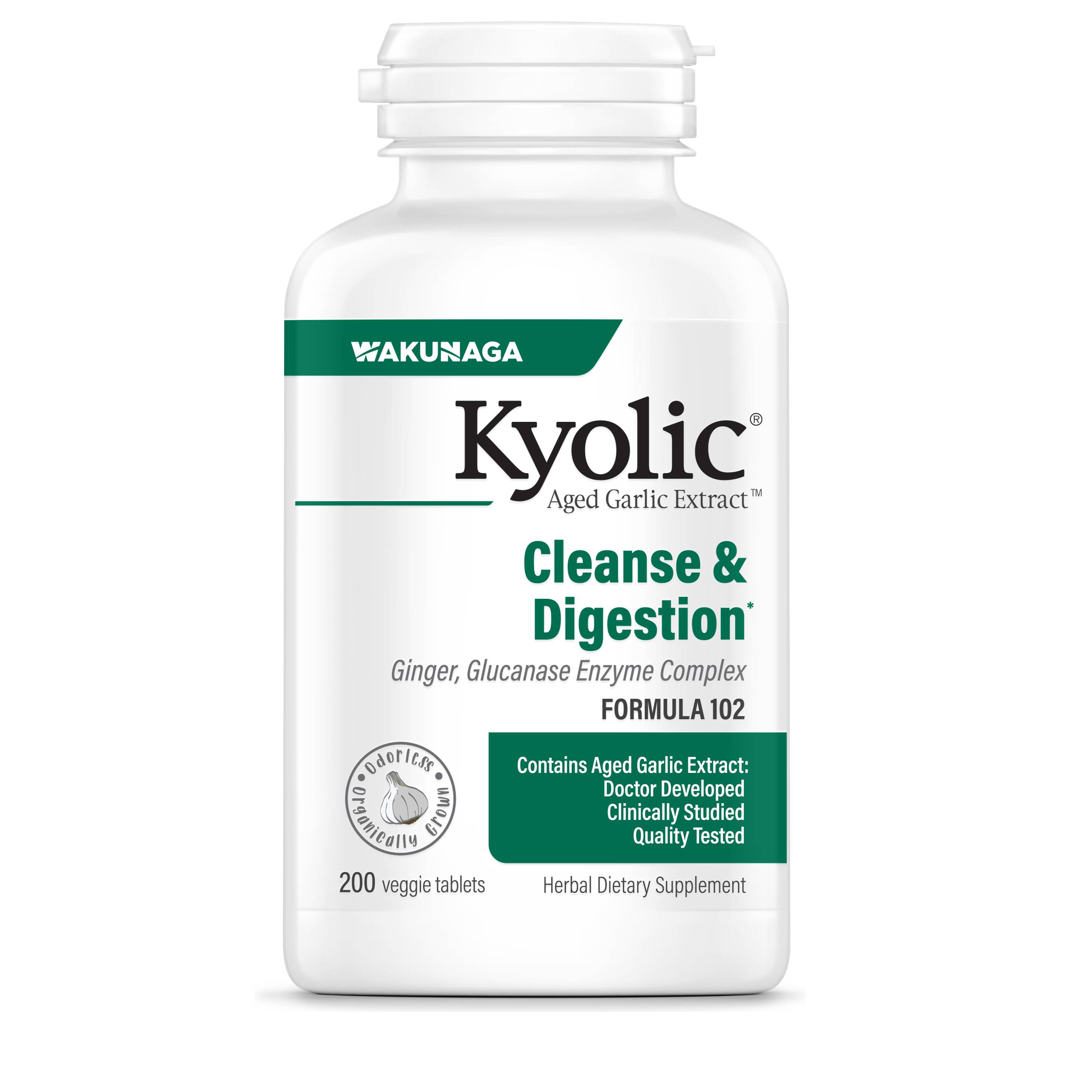 Wakunaga Kyolic Aged Garlic Extract Formula 102 - Candida Cleanse Digestion 34$