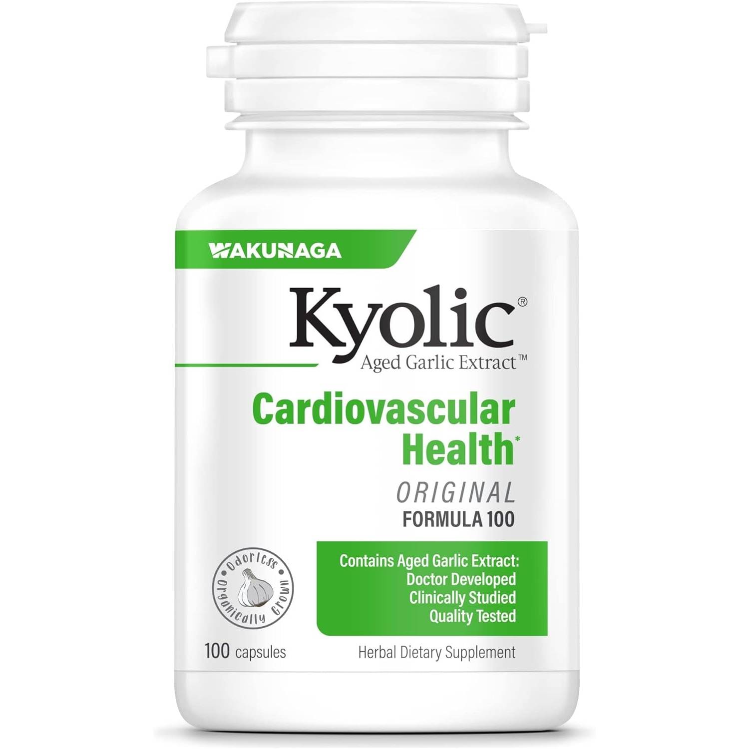 Wakunaga Kyolic Aged Garlic Extract Cardiovascular Formula 100 18$