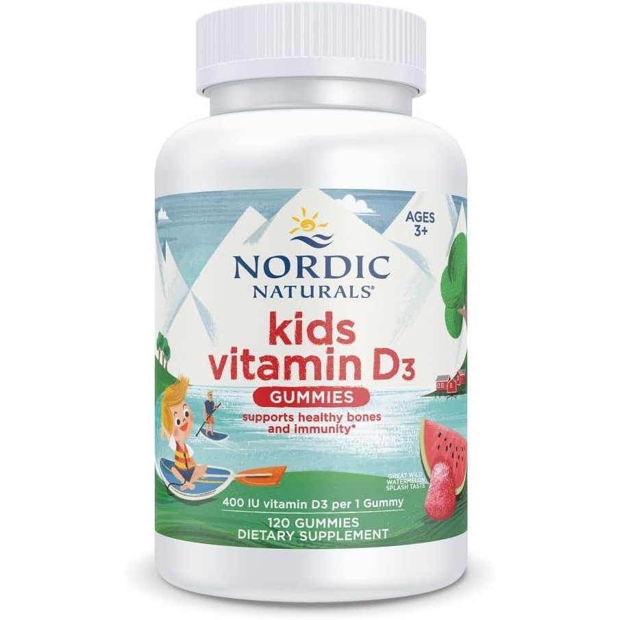 Nordic Naturals Vitamin D3 Gummies Kids Wild Watermelon Splash Flavor