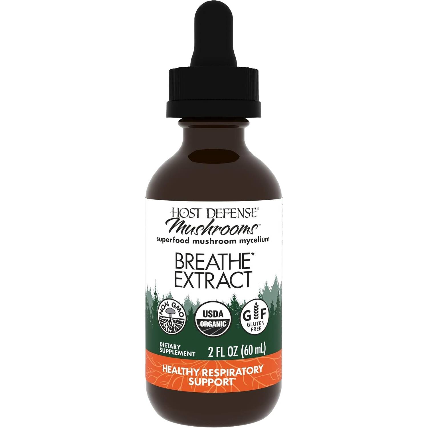 Host Defense Breathe Extract - Immune & Respiratory Support Mushroom Liquid Supplement - Herbal Lung Health Supplement with Chaga, Reishi & Cordyceps