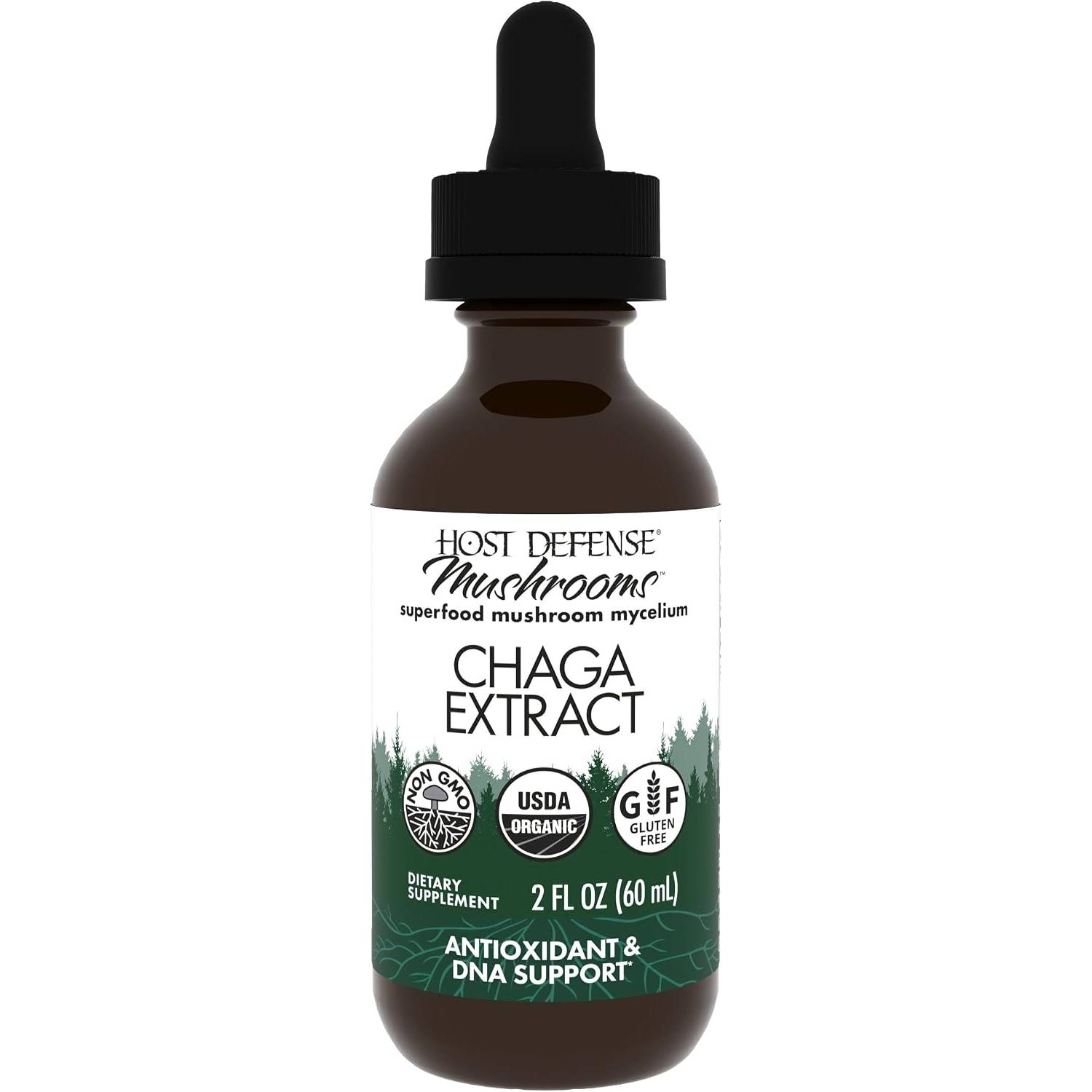 Host Defense Chaga Extract - Immune System Support Supplement - Chaga Mushroom for Antioxidant Activity Support - Liquid Dietary Mushroom Supplement