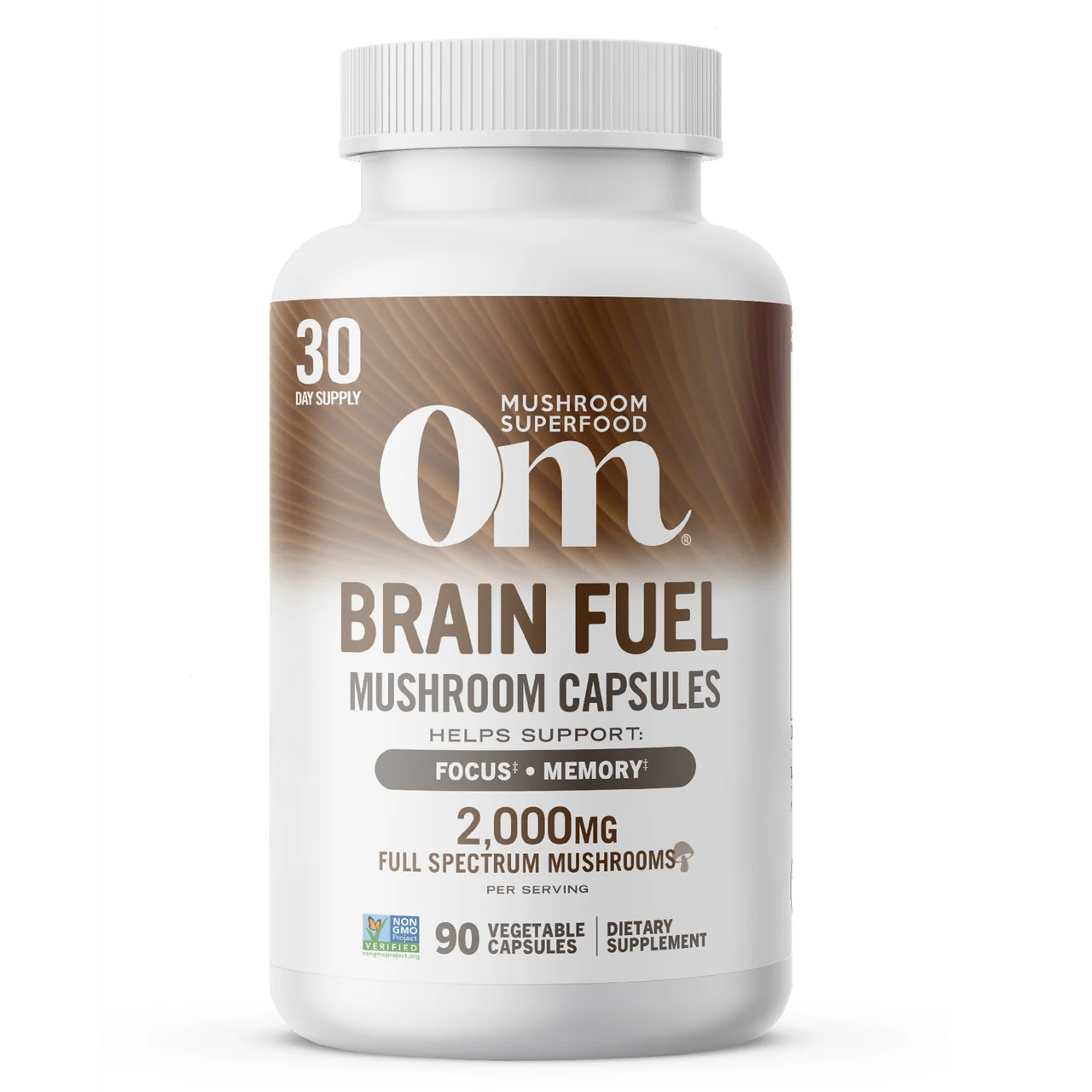 Om Mushroom Brain Fuel Mushroom Superfood Capsules - 90 capsules 35$