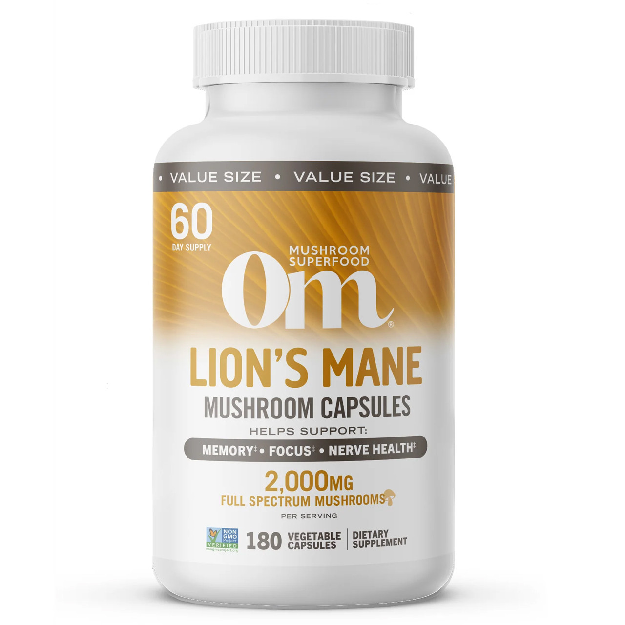 Om Mushroom Lions Mane - 180 capsules 50$