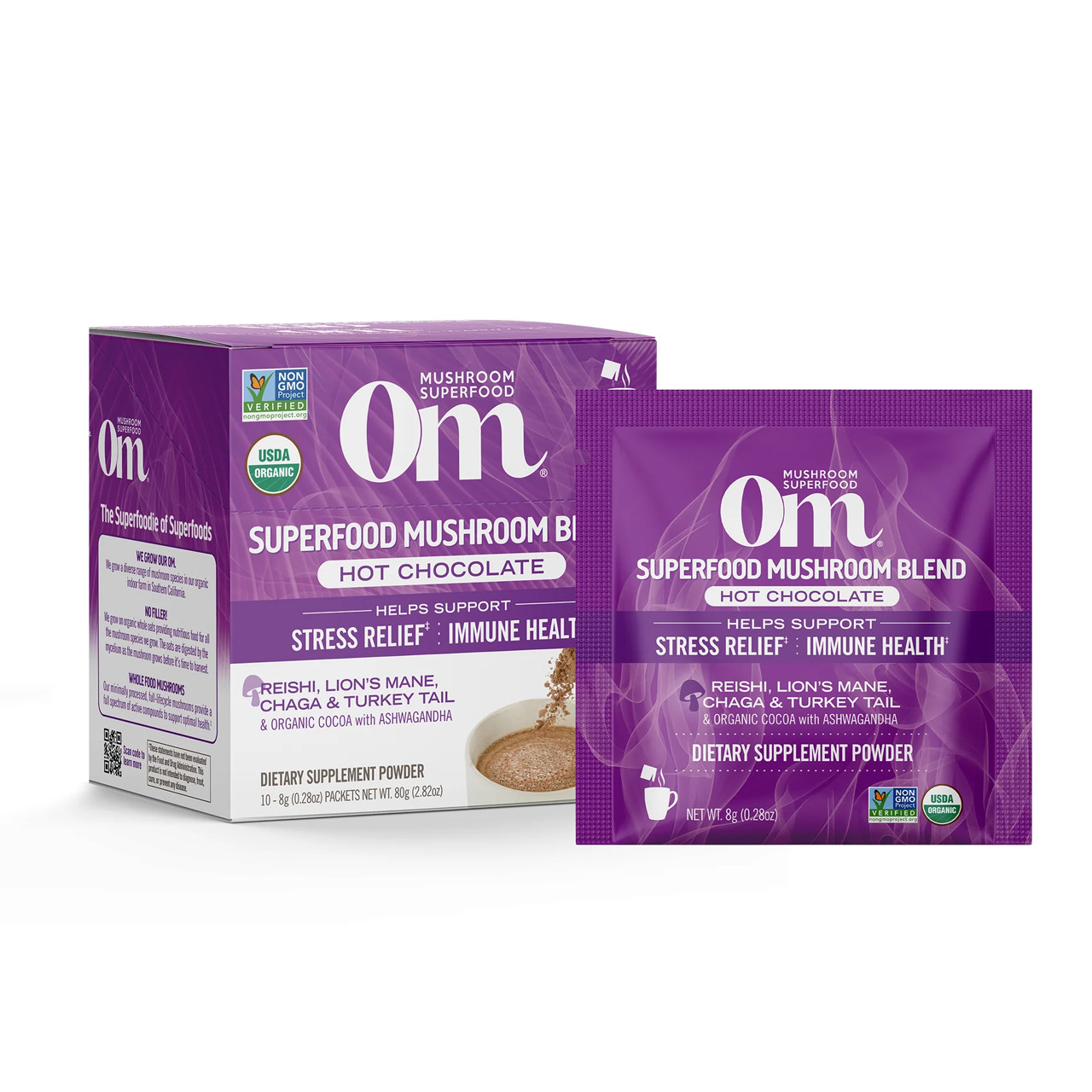 Om Mushroom Powered Hot Chocolate - 10 packs 22$