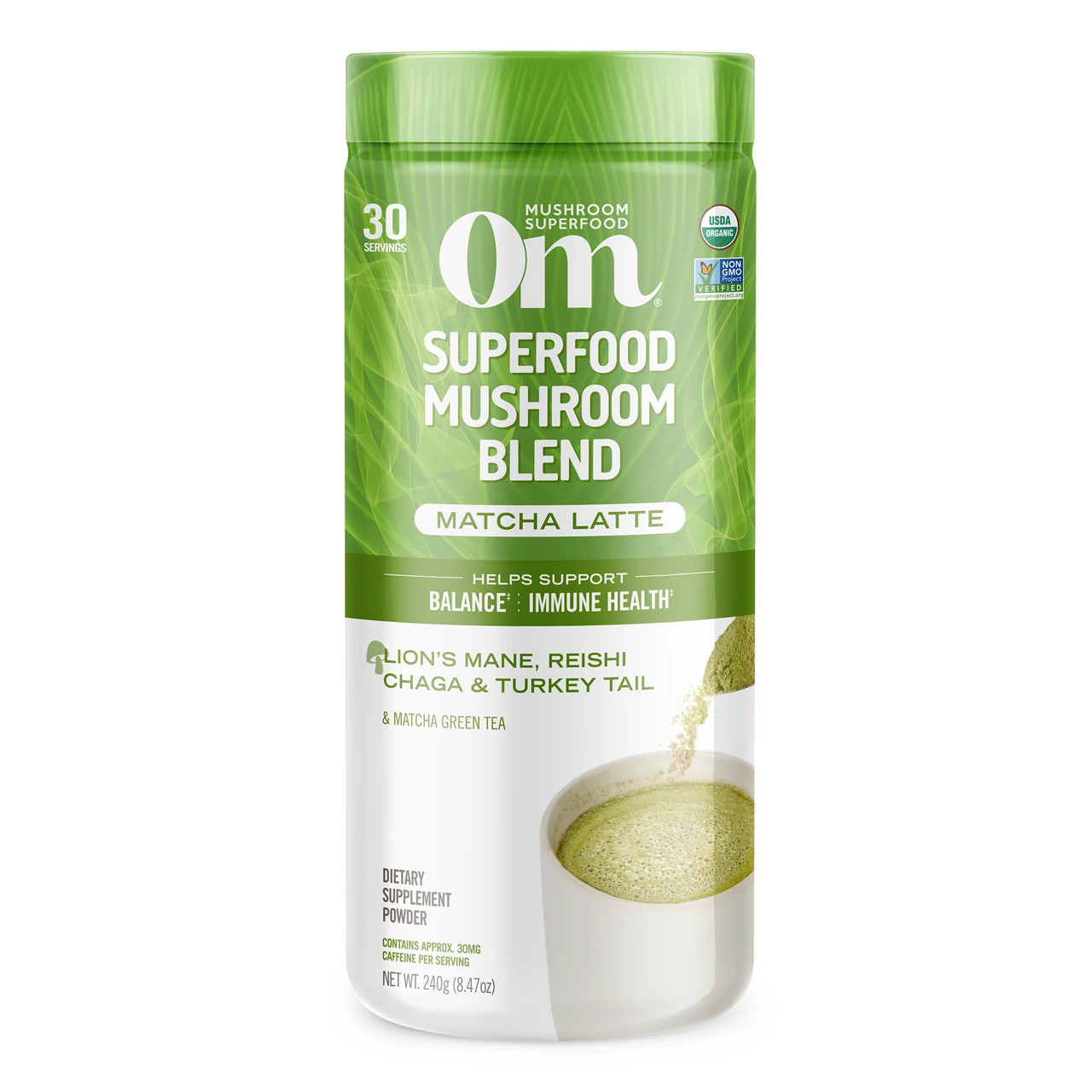 Om Mushroom Matcha Latte Blend - 240 Grams