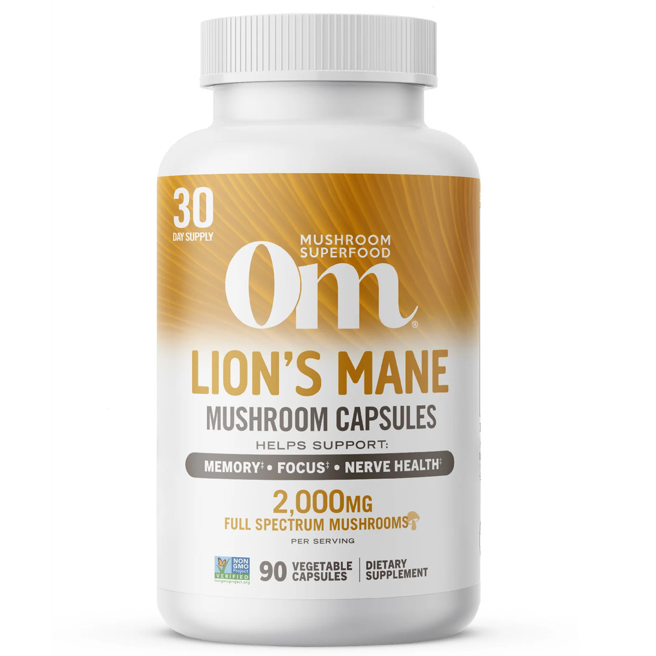 Om Mushroom Lions Mane Mushroom Superfood Capsules - 90 capsules 35$